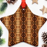 Faux Animal Print Pattern Star Ornament Front