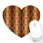 Faux Animal Print Pattern Mouse Pad (Heart) Front