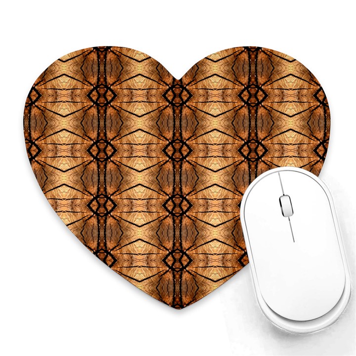 Faux Animal Print Pattern Mouse Pad (Heart)