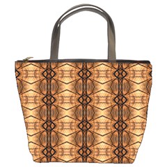 Faux Animal Print Pattern Bucket Handbag