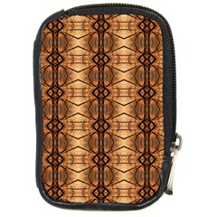 Faux Animal Print Pattern Compact Camera Leather Case by GardenOfOphir