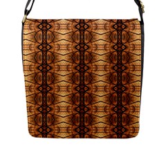 Faux Animal Print Pattern Flap Closure Messenger Bag (large)