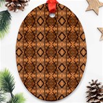 Faux Animal Print Pattern Oval Ornament Front