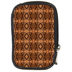 Faux Animal Print Pattern Compact Camera Leather Case