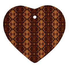 Faux Animal Print Pattern Heart Ornament by GardenOfOphir