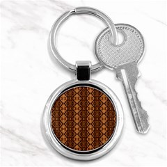 Faux Animal Print Pattern Key Chain (round)