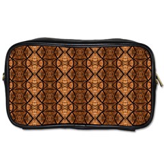 Faux Animal Print Pattern Travel Toiletry Bag (two Sides)