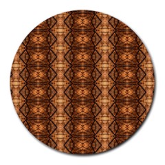 Faux Animal Print Pattern 8  Mouse Pad (round)