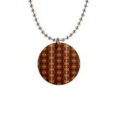 Faux Animal Print Pattern Button Necklace