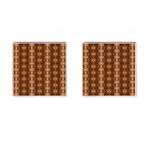 Faux Animal Print Pattern Cufflinks (Square) Front(Pair)