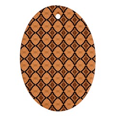 Faux Animal Print Pattern Oval Ornament (two Sides)