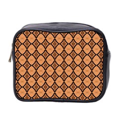 Faux Animal Print Pattern Mini Travel Toiletry Bag (two Sides)