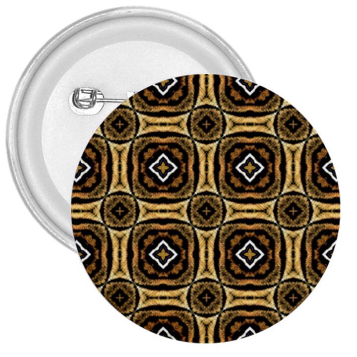 Faux Animal Print Pattern 3  Button