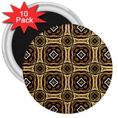 Faux Animal Print Pattern 3  Button Magnet (10 Pack)