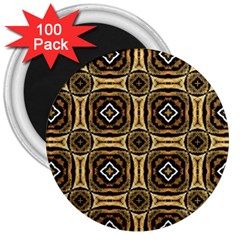 Faux Animal Print Pattern 3  Button Magnet (100 Pack)