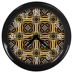 Faux Animal Print Pattern Wall Clock (black) by GardenOfOphir