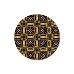 Faux Animal Print Pattern Drink Coaster (round)