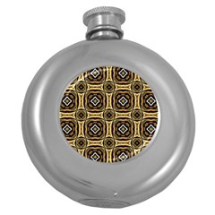 Faux Animal Print Pattern Hip Flask (round) by GardenOfOphir