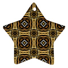 Faux Animal Print Pattern Star Ornament (two Sides)