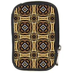 Faux Animal Print Pattern Compact Camera Leather Case