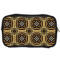 Faux Animal Print Pattern Travel Toiletry Bag (two Sides)