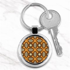 Faux Animal Print Pattern Key Chain (round)