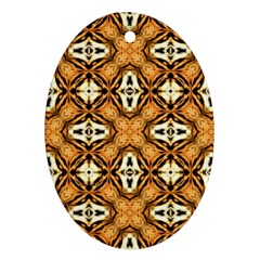 Faux Animal Print Pattern Oval Ornament (two Sides) by GardenOfOphir