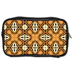 Faux Animal Print Pattern Travel Toiletry Bag (two Sides)