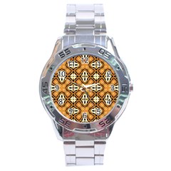 Faux Animal Print Pattern Stainless Steel Watch