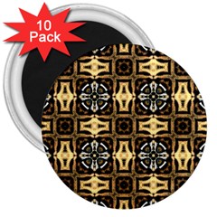 Faux Animal Print Pattern 3  Button Magnet (10 Pack)