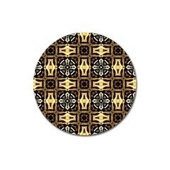 Faux Animal Print Pattern Magnet 3  (round) by GardenOfOphir