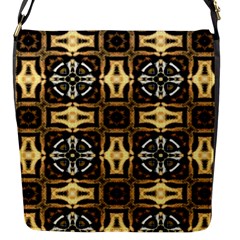 Faux Animal Print Pattern Flap Closure Messenger Bag (small)