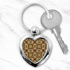 Faux Animal Print Pattern Key Chain (heart) by GardenOfOphir