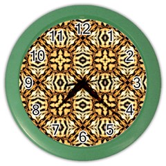 Faux Animal Print Pattern Wall Clock (color)