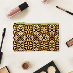 Faux Animal Print Pattern Cosmetic Bag (xs)