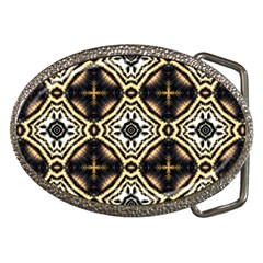 Faux Animal Print Pattern Belt Buckle (oval) by GardenOfOphir