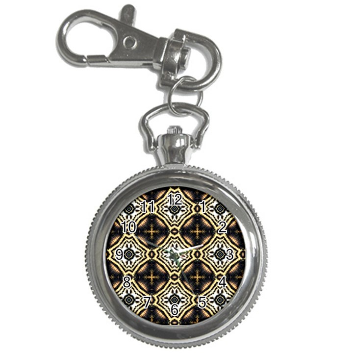 Faux Animal Print Pattern Key Chain Watch