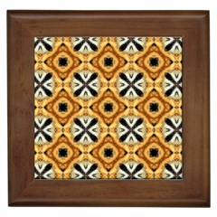 Faux Animal Print Pattern Framed Ceramic Tile