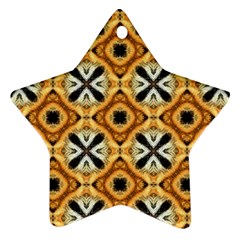 Faux Animal Print Pattern Star Ornament by GardenOfOphir