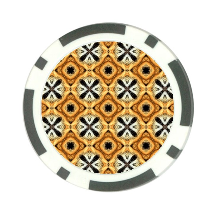 Faux Animal Print Pattern Poker Chip