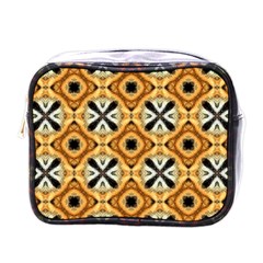 Faux Animal Print Pattern Mini Travel Toiletry Bag (one Side)