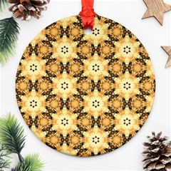 Faux Animal Print Pattern Round Ornament