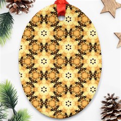 Faux Animal Print Pattern Oval Ornament by GardenOfOphir