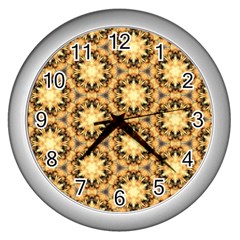 Faux Animal Print Pattern Wall Clock (silver)