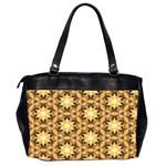 Faux Animal Print Pattern Oversize Office Handbag (Two Sides) Back