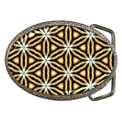 Faux Animal Print Pattern Belt Buckle (oval)