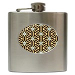 Faux Animal Print Pattern Hip Flask Front