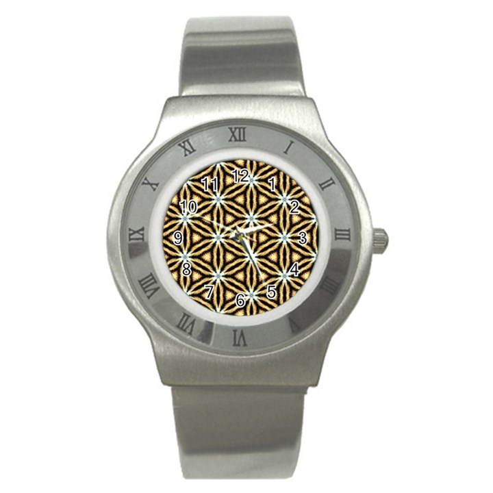 Faux Animal Print Pattern Stainless Steel Watch (Slim)