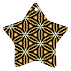 Faux Animal Print Pattern Star Ornament (two Sides) by GardenOfOphir