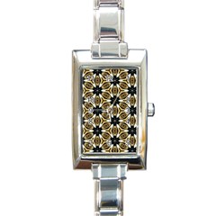 Faux Animal Print Pattern Rectangular Italian Charm Watch